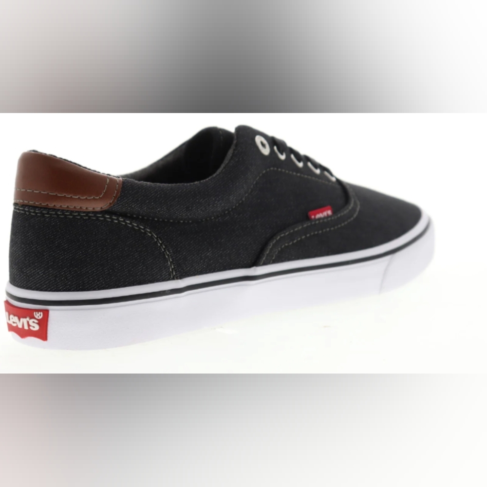 Levi's Rocklin Denim Mens Black Canvas Lifestyle Sneakers Size 11 New MSRP $50